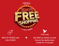 Central Free Shopping Offer : Central 3 Days Free Shopping : 4th – 6th August 2017